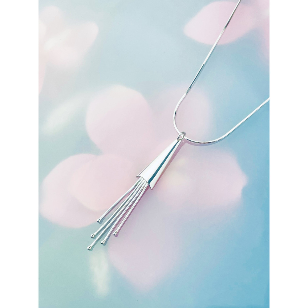 Qualle 925 Silber Halskette Halsband