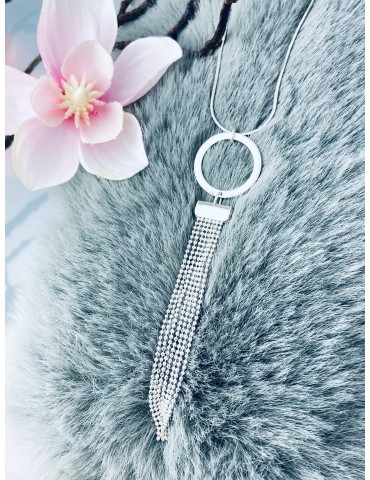 Kreis 925 Silber Halskette Halsband