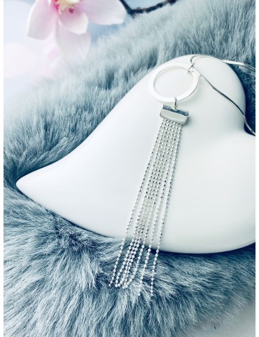 Kreis 925 Silber Halskette Halsband
