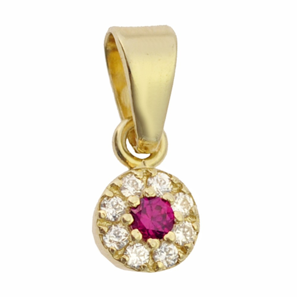 Anhänger mit Zirkonia Markise Kettenanhänger Gelbgold Goldanhänger 585er 14KT
