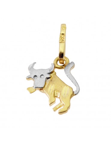 Złoty wisiorek zawieszka znak zodiaku byk