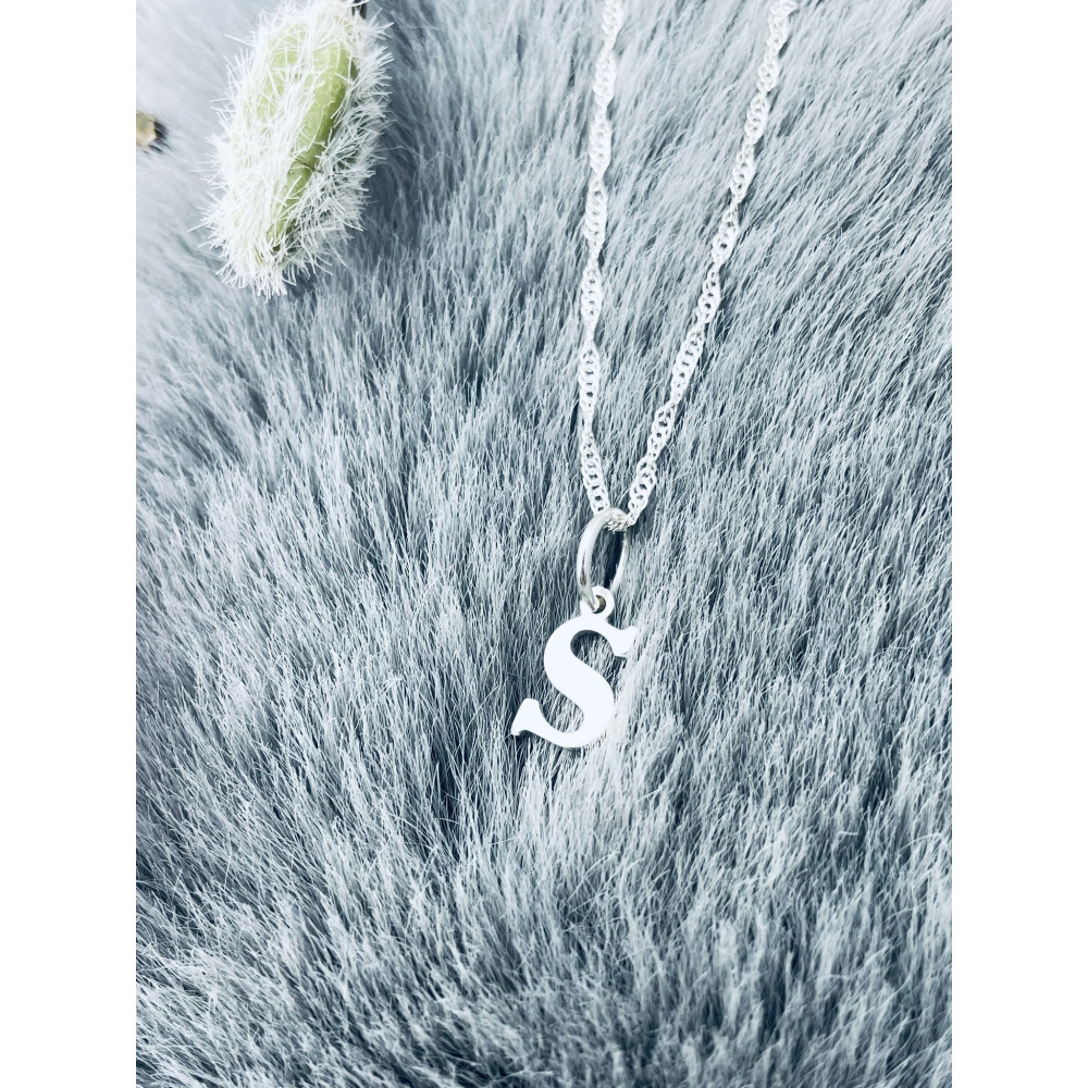 925 Silber Anhänger Buchstabe S Kettenanhänger