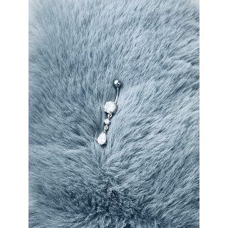 Bauchnabelpiercing Silber 925 Piercingschmuck mit Banana mit Zirkonia