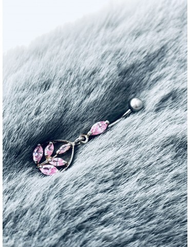 Blatt Bauchnabelpiercing Silber 925 Piercingschmuck Banana mit Zirkonia