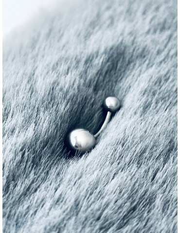 Ball Bauchnabelpiercing Silber 925 Piercingschmuck Banana mit Zirkonia