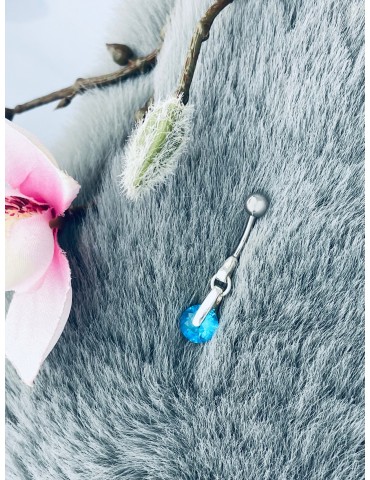 Bauchnabelpiercing Silber 925 Piercingschmuck Banana mit Zirkonia