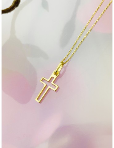 Goldanhänger Kettenanhänger Gold Anhänger Kreuz Goldkreuz Gelbgold 333er 8KT + Goldkette