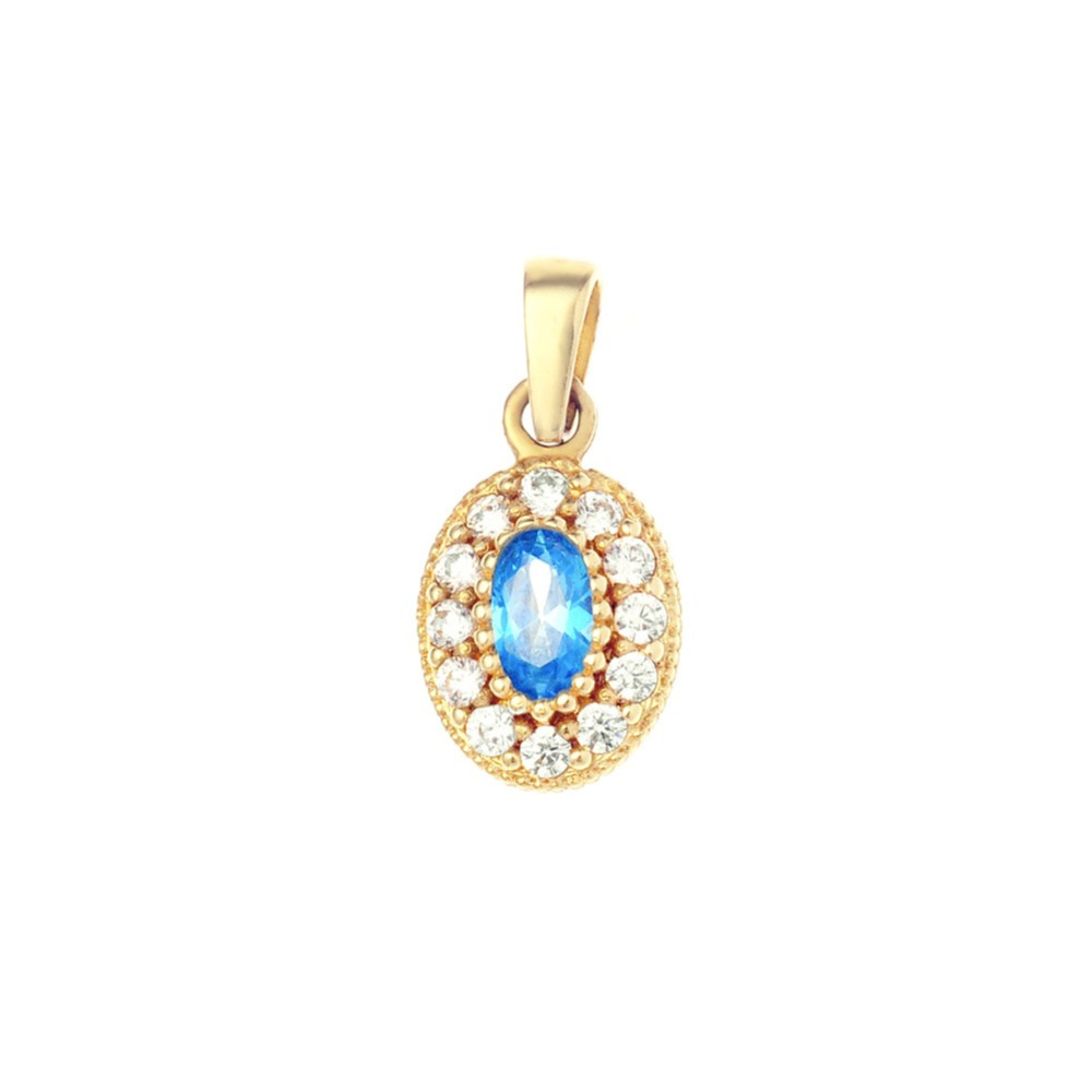 Anhänger Kettenanhänger Gelbgold Goldanhänger 585er 14KT mit Zirkonia