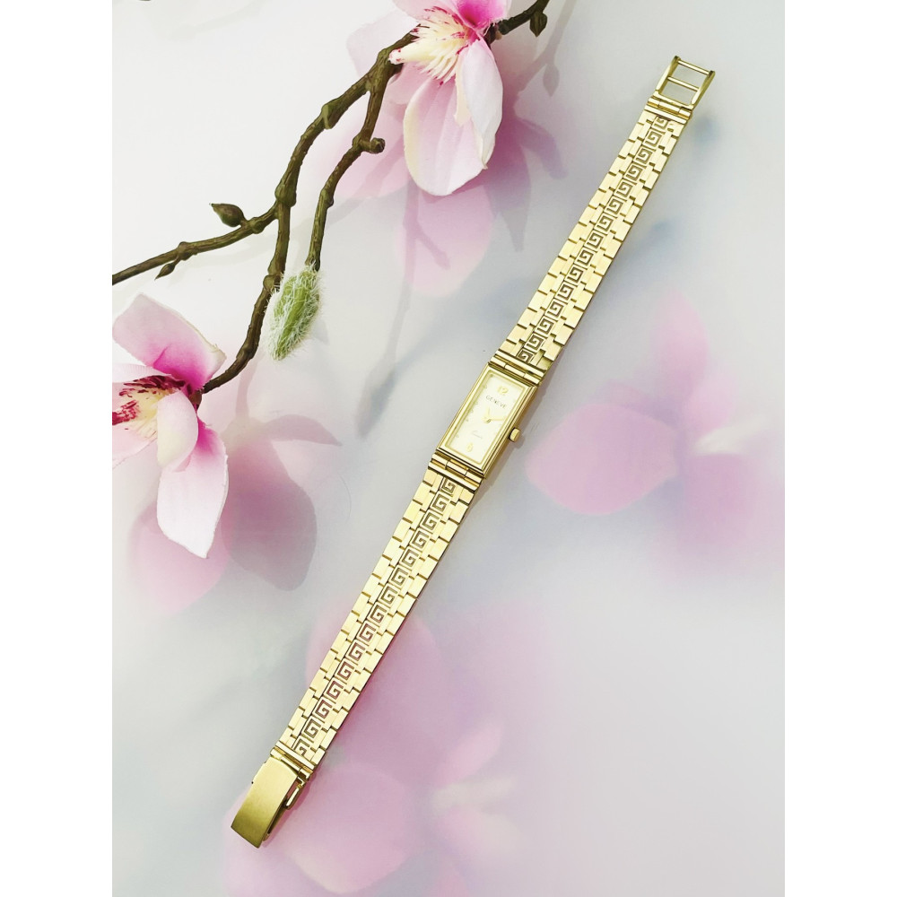 Goldene Uhr Geneve Quartz Gelbgold 585er 14KT