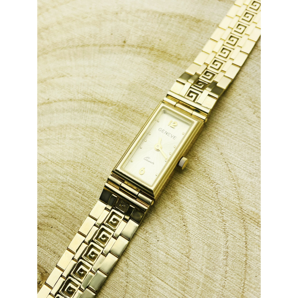 Goldene Uhr Geneve Quartz Gelbgold 585er 14KT