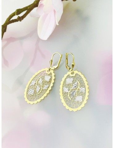 Gold Ohrringe Ohrhänger Ohrstecker Ohrschmuck Paar Gelbgold 585er 14KT