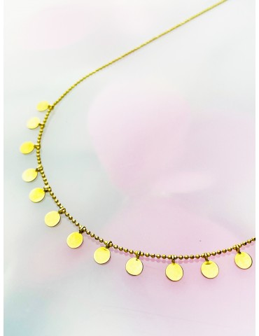 Kreis Halskette goldenes Halsband Gelbgold 333er 8KT