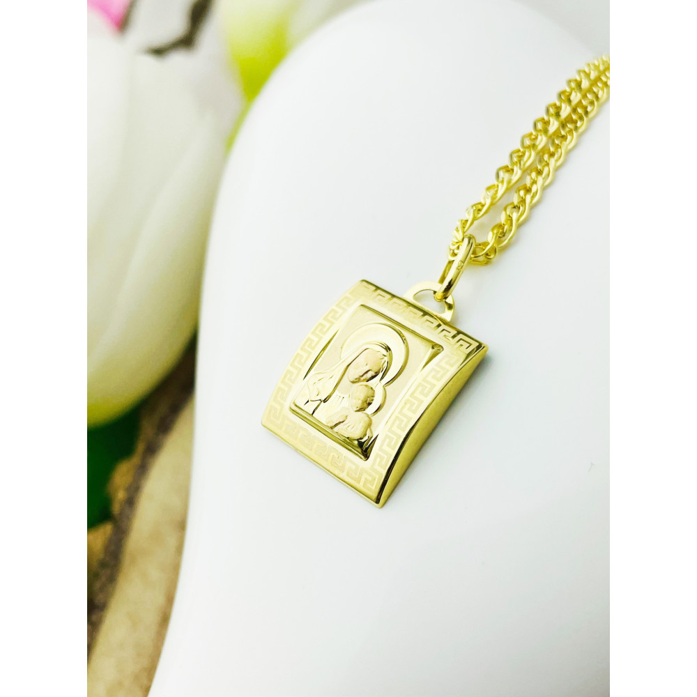 Anhänger Madonna Maria mit Jesuskind Goldanhänger + Goldkette