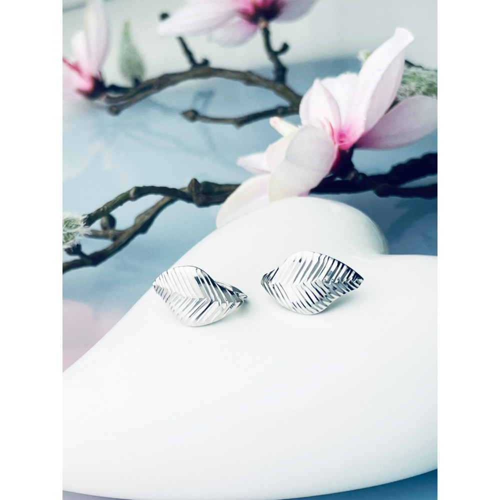 copy of Złote kolczyki przecinki z cyrkoniami