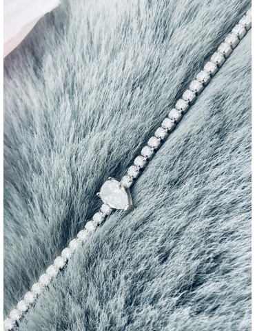 Tropfen Armband 925 Silber mit Zirkonia Damen Kinder