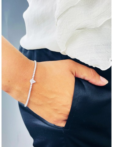 Tropfen Armband 925 Silber mit Zirkonia Damen Kinder