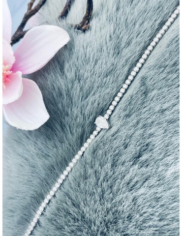 Tropfen Armband 925 Silber mit Zirkonia Damen Kinder