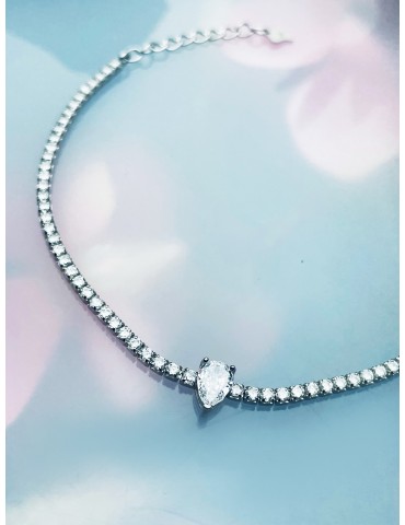 Tropfen Armband 925 Silber mit Zirkonia Damen Kinder