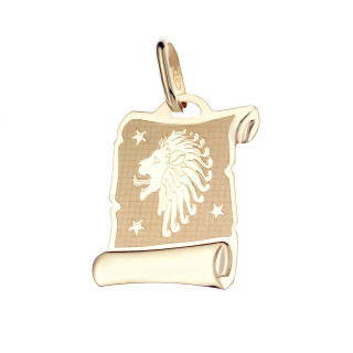 Anhänger Löwe Sternzeichen Tierkreiszeichen Horoskop Papyrus Kettenanhänger Gold Goldanhänger