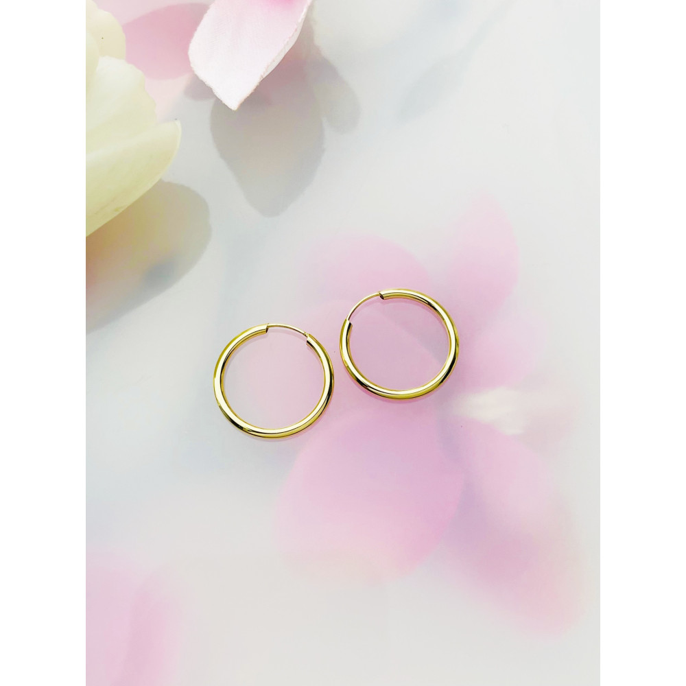 copy of Złote kolczyki kuleczki z cyrkoniami dwukolorowe