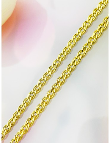 Goldkette Halskette Kette Nonnakette Doppelpanzerkette Gelbgold