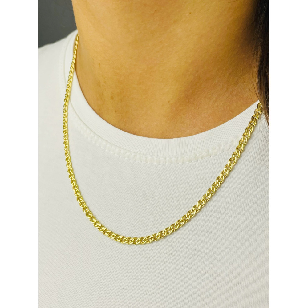 Goldkette Halskette Kette Nonnakette Doppelpanzerkette Gelbgold 585er 14KT