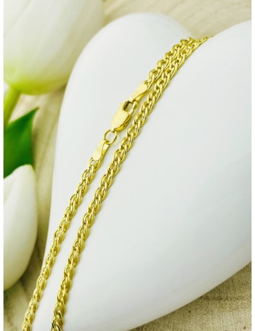 Goldkette Halskette Kette Nonnakette Doppelpanzerkette Gelbgold 585er 14KT