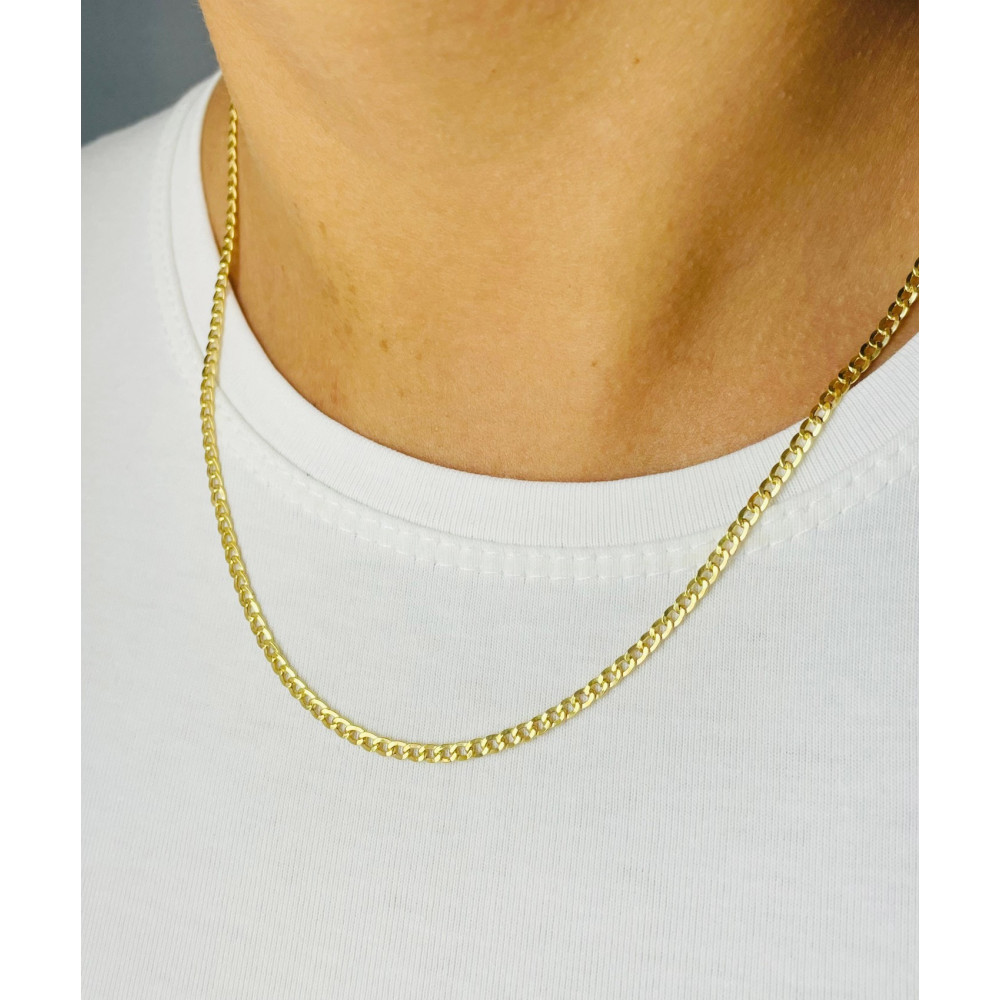 Goldkette Halskette Kette Panzerkette Collier Cuban Gelbgold 585er 14KT