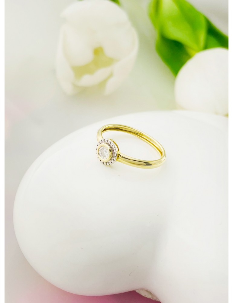 Verlobungsring mit Diamant Gold 585er 14KT