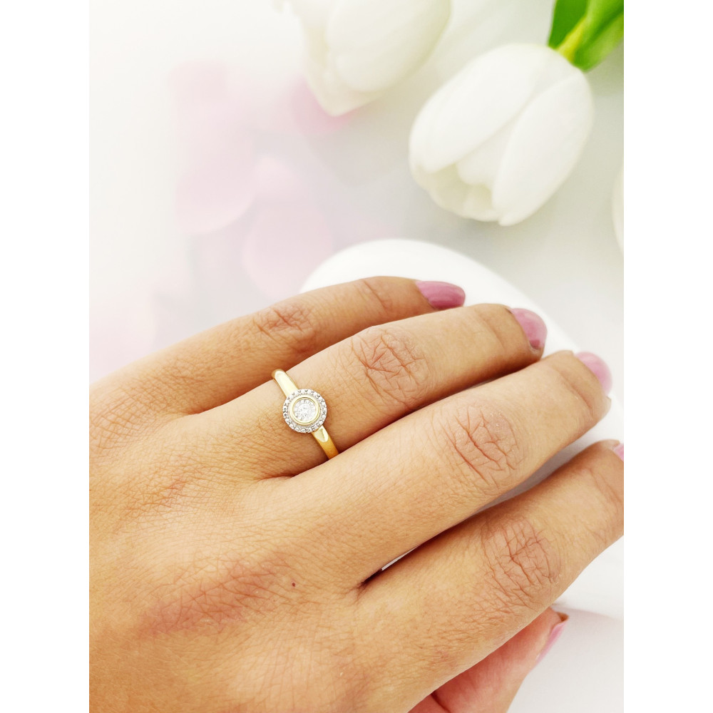Verlobungsring mit Diamant Gold 585er 14KT