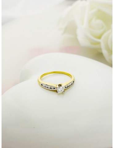 Verlobungsring mit Diamant Gold 585er 14KT