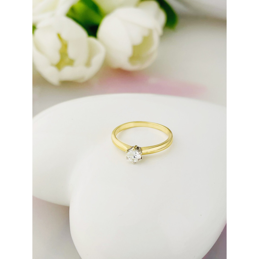 Verlobungsring mit Diamant Gold 585er 14KT