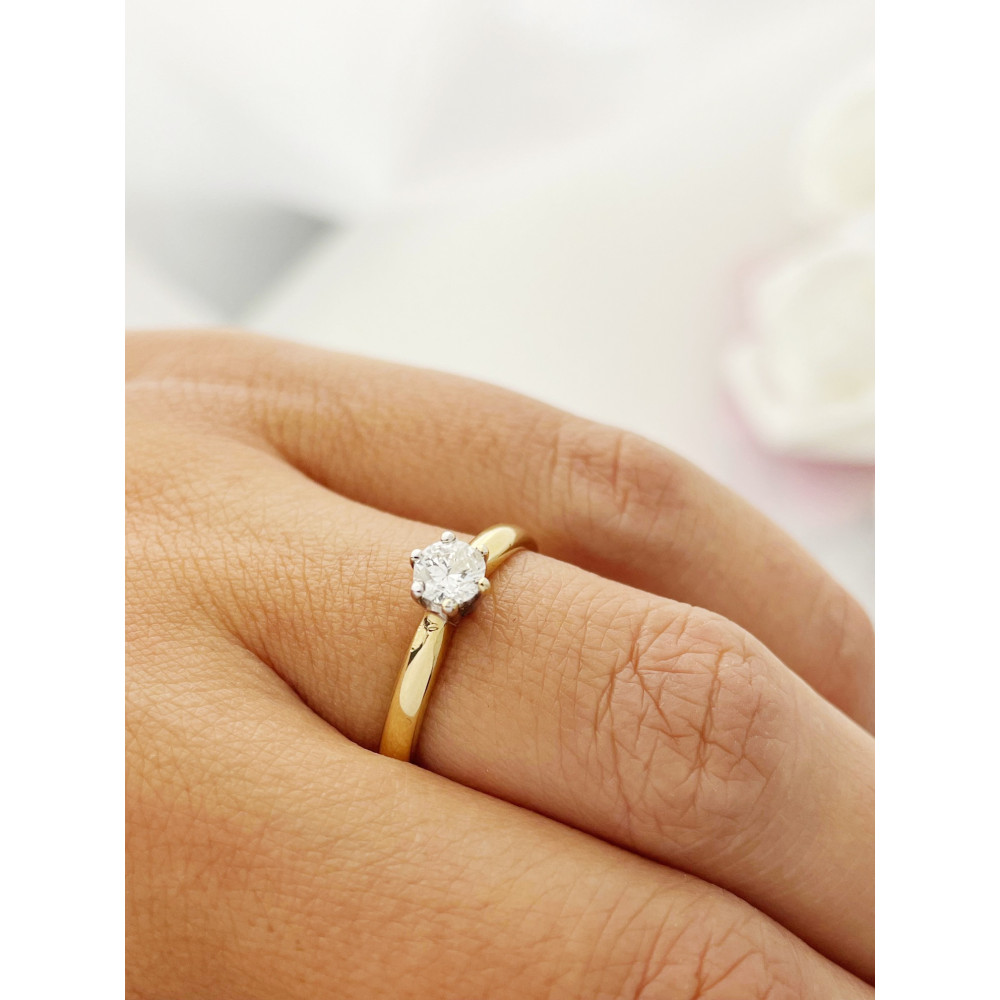 Verlobungsring mit Diamant Gold 585er 14KT