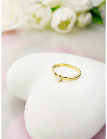 Verlobungsring mit Diamant Gold