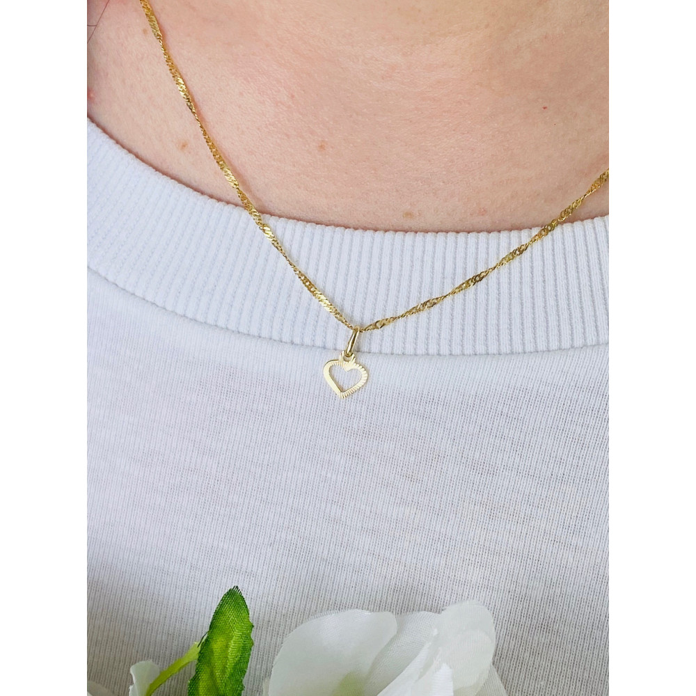 Anhänger Gold Goldanhänger Herz 585er 14KT