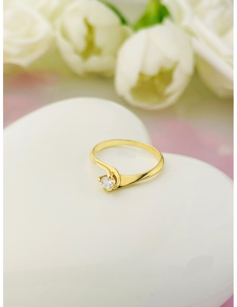 Verlobungsring mit Diamant Gold 585er 14KT