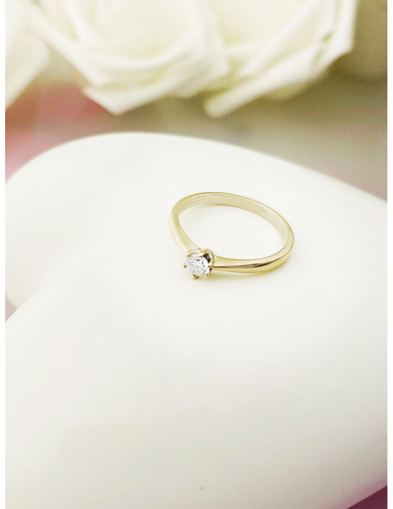 Verlobungsring mit Diamant Gold 585er 14KT