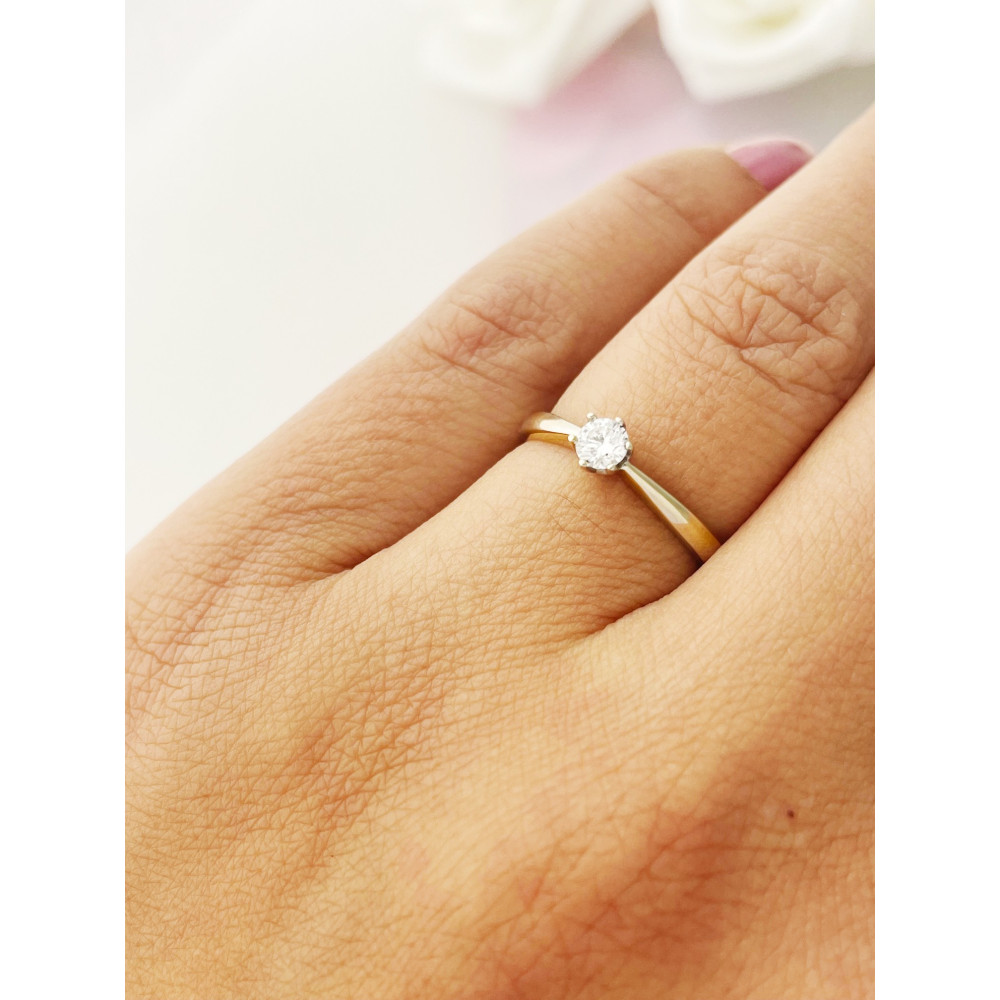 Verlobungsring mit Diamant Gold 585er 14KT