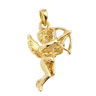 Złota zawieszka wisiorek amor