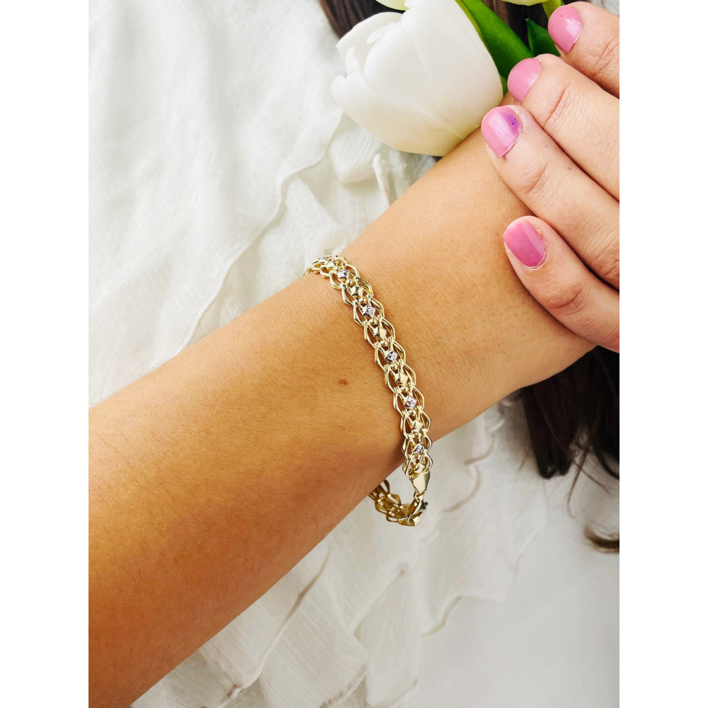 Damen Goldarmband Armband Armkette Gelbgold 585er 14KT