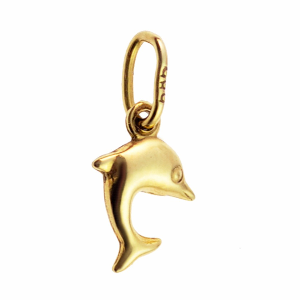 Złota zawieszka wisiorek delfin