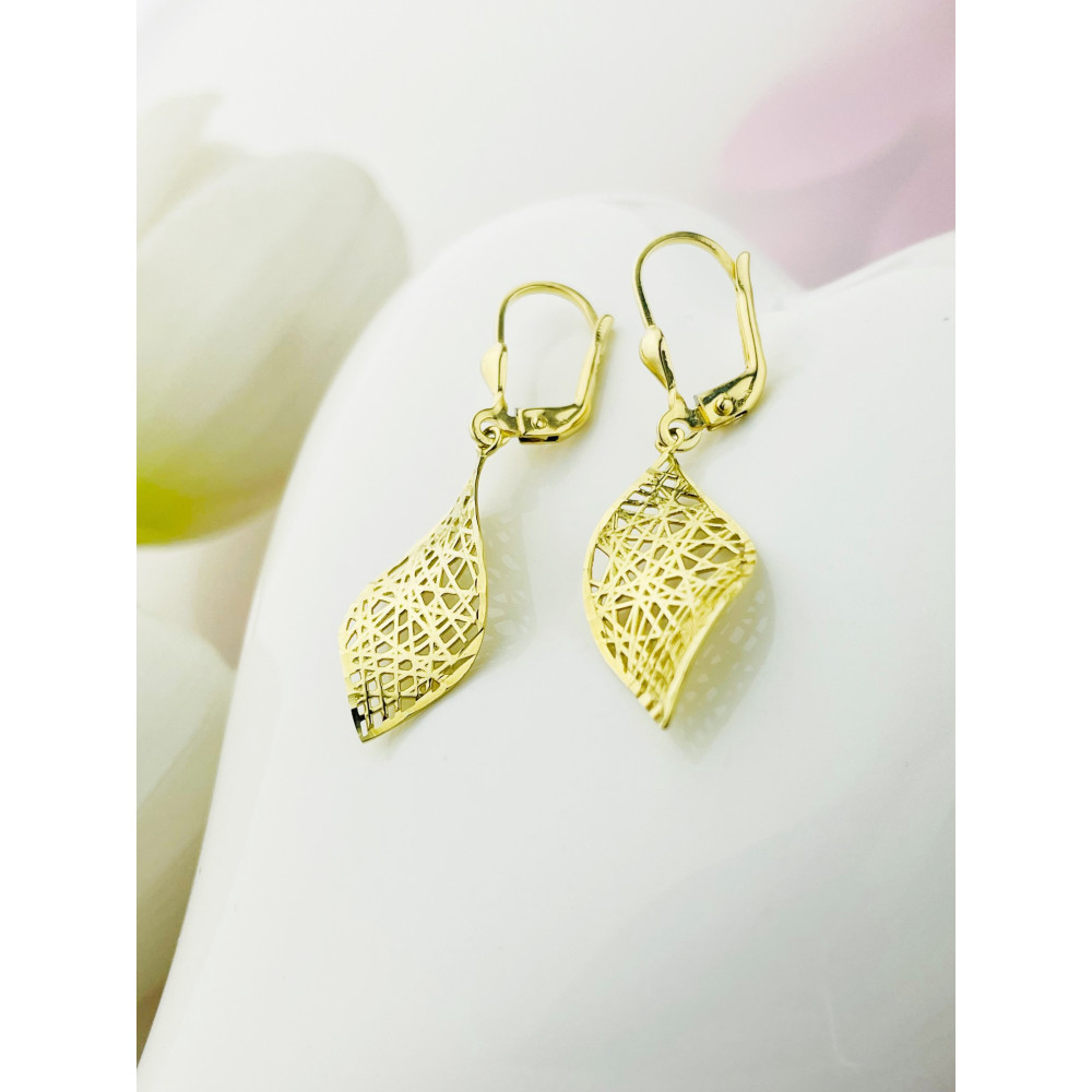 Gold Ohrringe Ohrhänger Ohrstecker Ohrschmuck Paar Gelbgold 585er 14KT