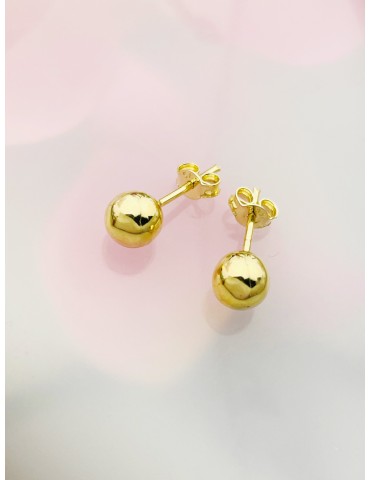 Ball Ohrringe Ohrhänger Ohrstecker Ohrschmuck Gelbgold Paar Gold 585er 14KT