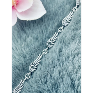 Srebrna bransoletka polerowana skrzydła