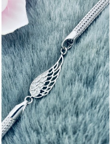 Flügel Armband 925 Silber mit Zirkonia Damen Kinder