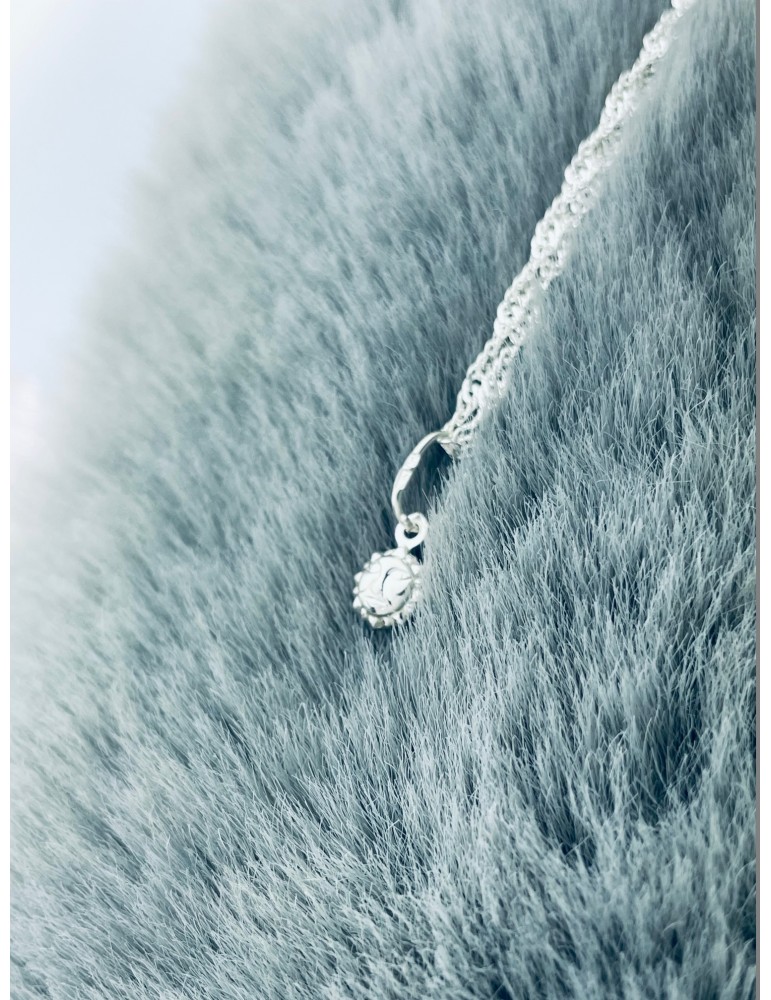 Silber Damen Medaillon Anhänger Sonne