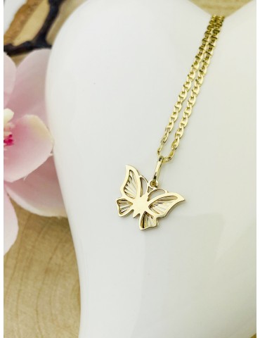 Anhänger Kettenanhänger Gelbgold Goldanhänger Schmetterling 585er 14KT