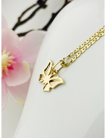 Anhänger Kettenanhänger Gelbgold Goldanhänger Schmetterling 585er 14KT