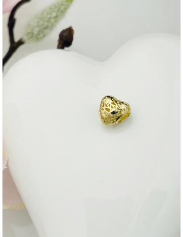Anhänger Kugel Herz Einhänger Charms Gelbgold Goldanhänger 585er 14KT