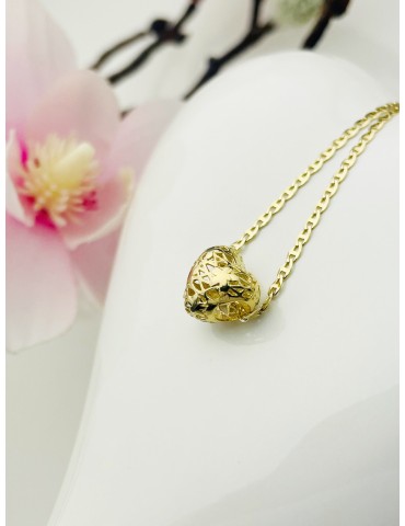 Anhänger Kugel Herz Einhänger Charms Gelbgold Goldanhänger 585er 14KT